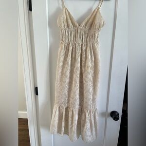 Sage The Label Cream Lace Midi Dress